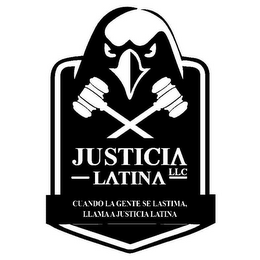 JUSTICIA LATINA LLC CUANDO LA GENTE SE LASTIMA, LLAMA A JUSTICIA LATINA logo