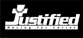 JUSTIFIED RACING FOR CHRIST logo