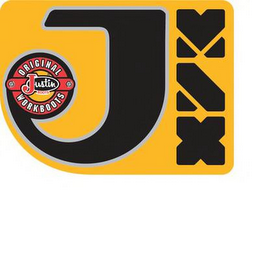 JUSTIN BOOTS ORIGINAL WORKBOOTS J MAX logo