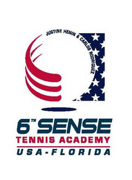 JUSTINE HENIN & CARLOS RODRIGUEZ 6TH SENSE TENNIS ACADEMY USA FLORIDA logo