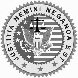 JUSTITIA NEMINI NEGANDA EST logo