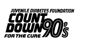 JUVENILE DIABETES FOUNDATION COUNT DOWN 90'S FOR THE CURE logo