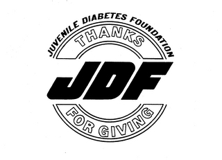 JUVENILE DIABETES FOUNDATION THANKS JDF FOR GIVING logo