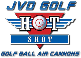 JVD GOLF HOT SHOT GOLF BALL AIR CANNONS logo