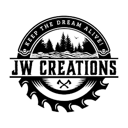 JW CREATIONS KEEP THE DREAM ALIVE! logo