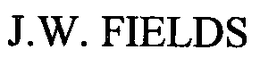 J.W. FIELDS logo