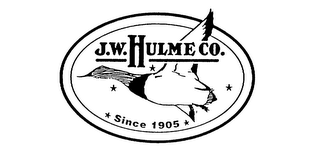 J.W. HULME CO. SINCE 1905 logo