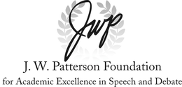 JWP J.W. PATTERSON FOUNDATION FOR ACADEMIC EXCELLENCE IN SPEECH AND DEBATE logo