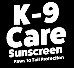 K-9 CARE SUNSCREEN PAWS TO TAIL PROTECTION logo