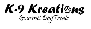 K-9 KREATIONS GOURMET DOG TREATS logo