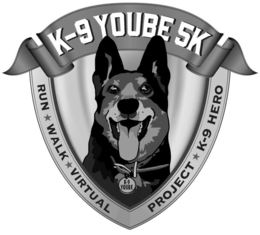 K-9 YOUBE 5K RUN WALK VIRTUAL PROJECT K-9 HERO K-9 YOUBE logo