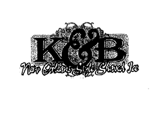K & B NEW ORLEANS STYLE SHAVED ICE logo