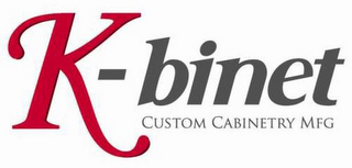 K-BINET CUSTOM CABINETRY MFG logo