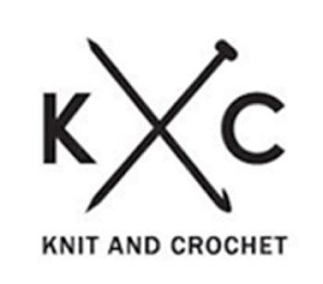 K C KNIT AND CROCHET logo