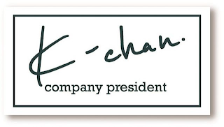 K-CHAN. COMPANY PRESIDENT logo