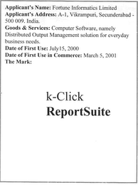 K-CLICK REPORTSUITE logo