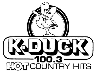 K-DUCK 100.3 HOT COUNTRY HITS logo
