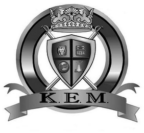 K. E. M. logo