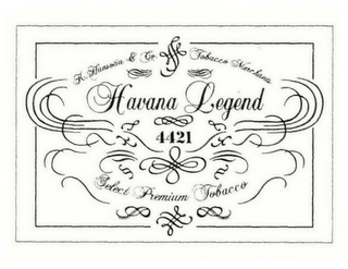 K. HANSOTIA & CO. TOBACCO MERCHANTS HAVANA LEGEND 4421 SELECT PREMIUM TOBACCO logo