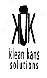 K K KLEAN KANS SOLUTIONS logo