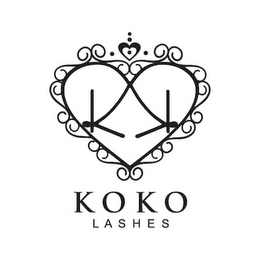 K K KOKO LASHES logo