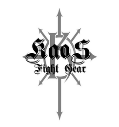 K KAOS FIGHT GEAR logo