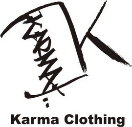 K KARMA.. KARMA CLOTHING logo
