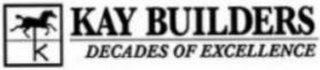 K KAY BUILDERS DECADES OF EXCELLENCE logo