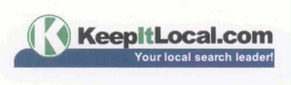 K KEEPITLOCAL.COM YOUR LOCAL SEARCH LEADER! logo