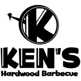 K KEN'S HARDWOOD BARBECUE logo
