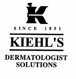 K KIEHL'S DERMATOLOGIST SOLUTIONS SINCE1851 logo