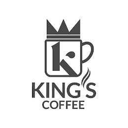 K KING'S COFFEE logo