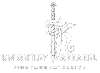 K KNIGHTLEY APPAREL FIND YOUR ROYAL SIDE logo