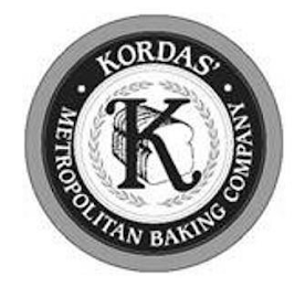 K KORDAS' METROPOLITAN BAKING COMPANY logo