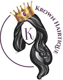 K KROWN HAIRTIQUE logo