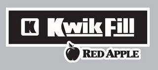K KWIK FILL RED APPLE logo