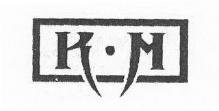 K M logo