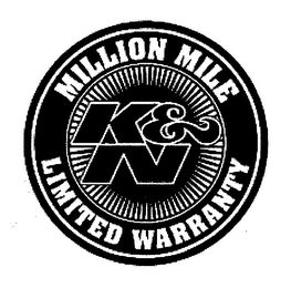 K & N MILLION MILE LIMITED WARRANTY logo