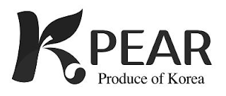 K PEAR PRODUCE OF KOREA logo