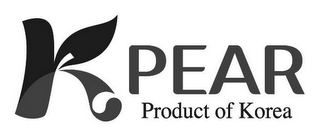 K PEAR PRODUCT OF KOREA logo