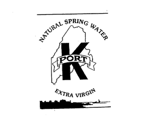 K PORT NATURAL SPRING WATER EXTRA VIRGIN logo