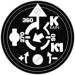 K RAIN, K1, 360, 270, 90 logo