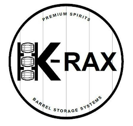 K-RAX PREMIUM SPIRITS BARREL STORAGE SYSTEM logo