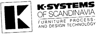 K-SYSTEMS OF SCANDINAVIA FURNITURE PROCESS AND DESIGN TECHNOLOGY logo