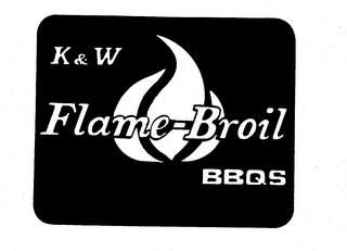 K & W FLAME-BROIL BBQS logo