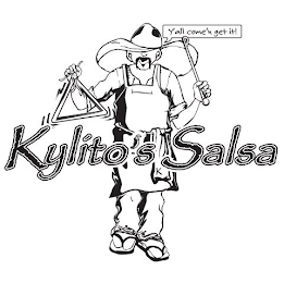 K Y'ALL COME'N GET IT! KYLITO'S SALSA logo