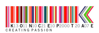K13 O11 N10 C21 E10 P2000 T 20 A07 E CREATING PASSION logo