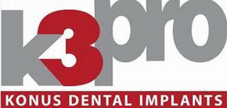 K3 PRO KONUS DENTAL IMPLANTS logo