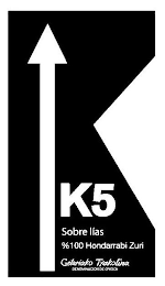 K5 SOBRE LIAS %100 HONDARRABI ZURI GETARIAKO TXAKOLINA DENOMINACION DE ORIGEN logo