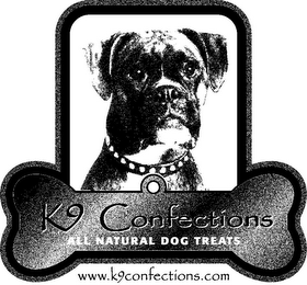 K9 CONFECTIONS ALL NATURAL DOG TREATS WWW.K9CONFECTIONS.COM logo